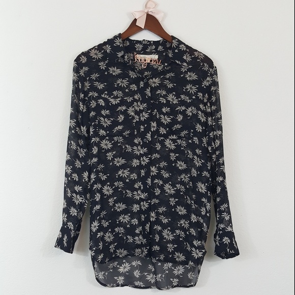 Alexa Chung Madewell 100% Silk Floral Penny Blouse - Picture 2 of 8